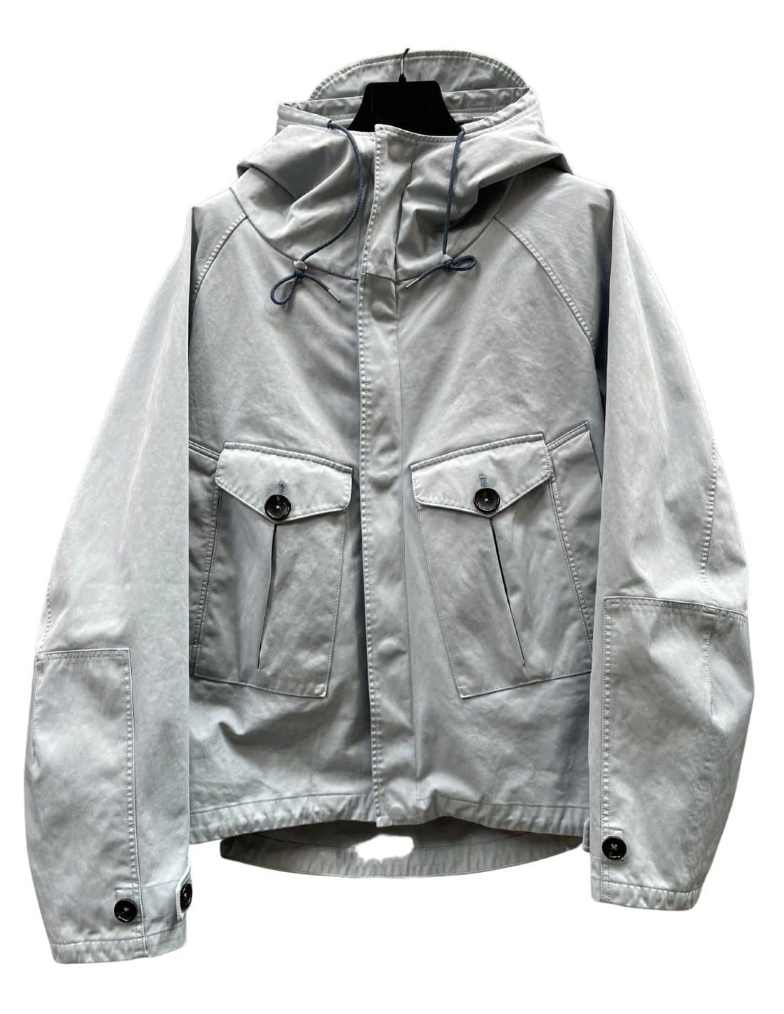 light blue anorak