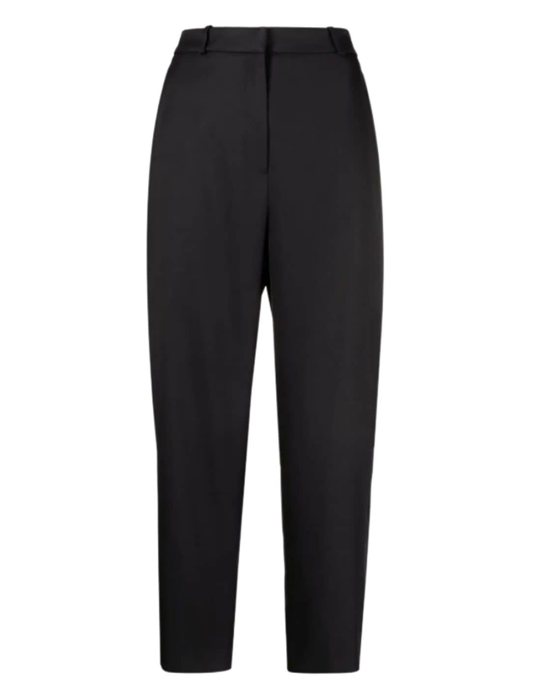TOTËME signature pants in black viscose for women - SS21