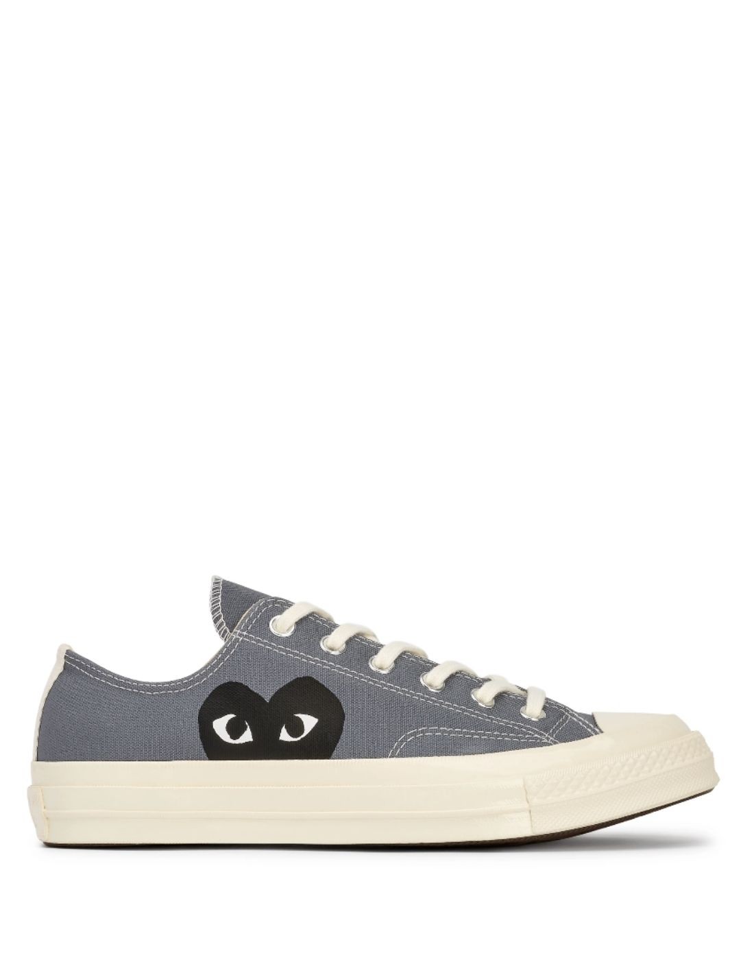 CDG Play X low sneakers monoheart in grey