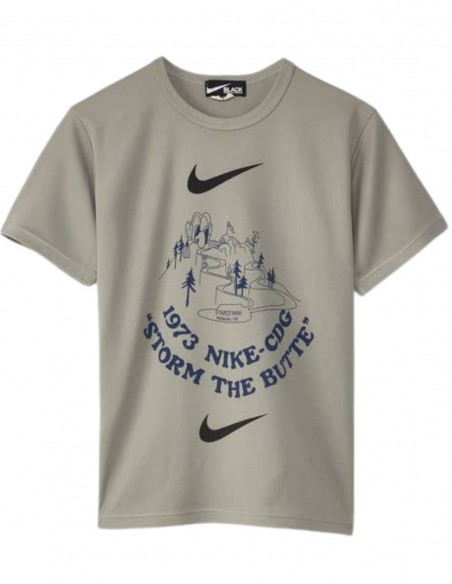 blue black nike shirt