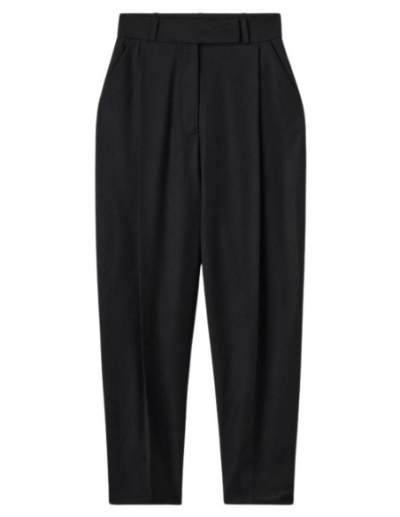 Black deep pleat trousers TOTÊME - FW22