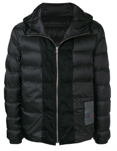 TEN C black "Liner" puffa coat