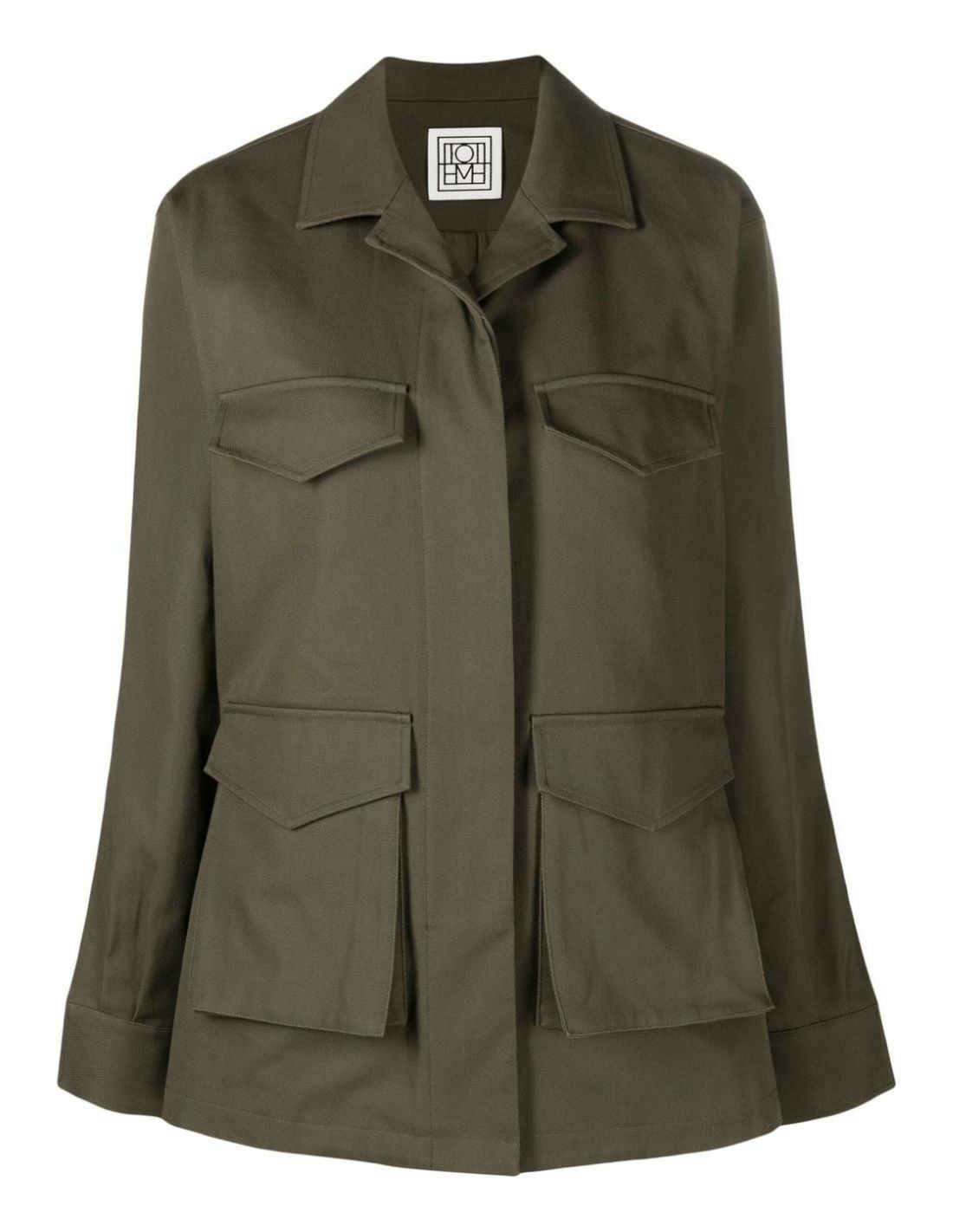 Toteme army jacket in khaki spring-summer 2023