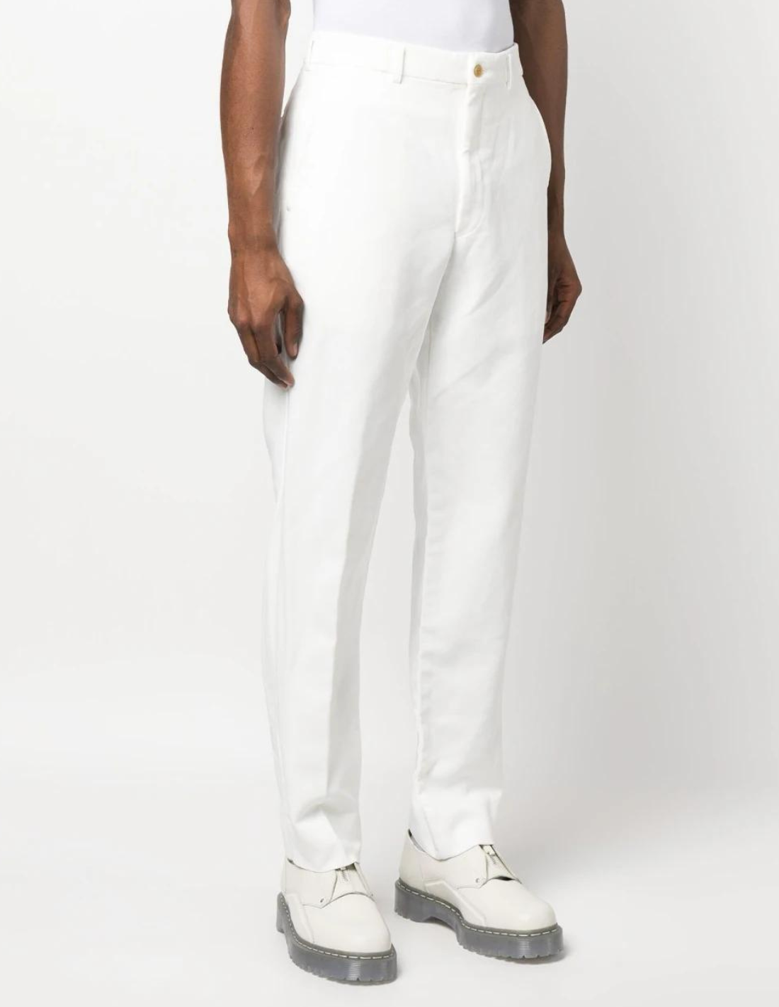 Comme Des Garçons Homme Plus straight pants in jersey - white