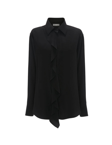 Blouse noire à volants asymétriques VICTORIA BECKHAM