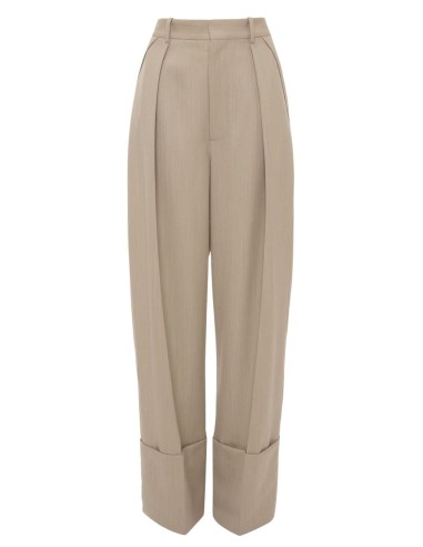 VICTORIA BECKHAM beige wide legs pants